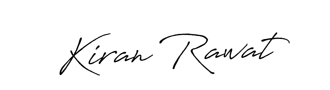 Make a beautiful signature design for name Kiran Rawat. With this signature (Antro_Vectra_Bolder) style, you can create a handwritten signature for free. Kiran Rawat signature style 7 images and pictures png