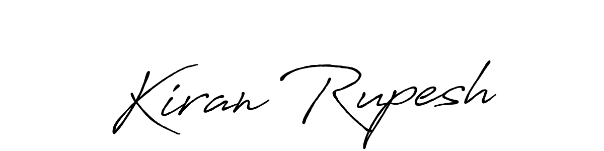 Design your own signature with our free online signature maker. With this signature software, you can create a handwritten (Antro_Vectra_Bolder) signature for name Kiran Rupesh. Kiran Rupesh signature style 7 images and pictures png