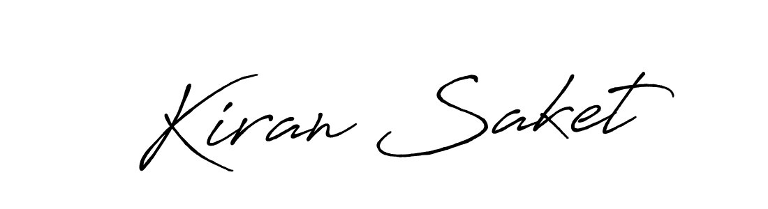Also we have Kiran Saket name is the best signature style. Create professional handwritten signature collection using Antro_Vectra_Bolder autograph style. Kiran Saket signature style 7 images and pictures png
