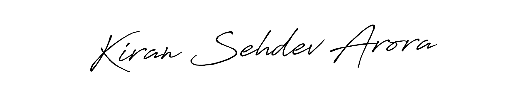 Also we have Kiran Sehdev Arora name is the best signature style. Create professional handwritten signature collection using Antro_Vectra_Bolder autograph style. Kiran Sehdev Arora signature style 7 images and pictures png