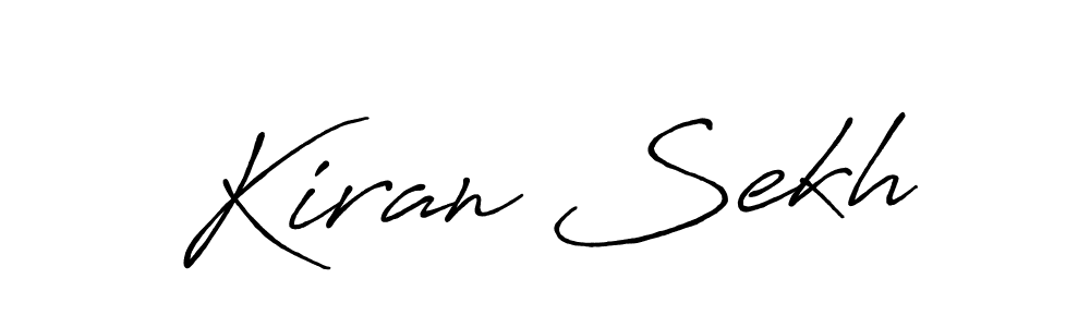 The best way (Antro_Vectra_Bolder) to make a short signature is to pick only two or three words in your name. The name Kiran Sekh include a total of six letters. For converting this name. Kiran Sekh signature style 7 images and pictures png