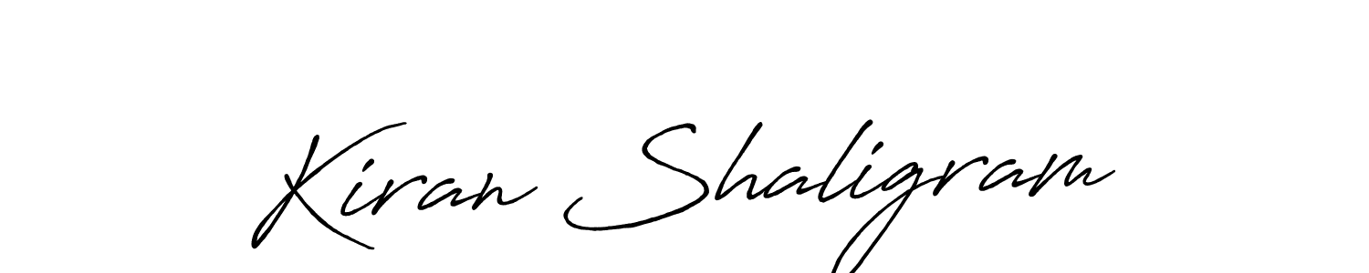 Also we have Kiran Shaligram name is the best signature style. Create professional handwritten signature collection using Antro_Vectra_Bolder autograph style. Kiran Shaligram signature style 7 images and pictures png