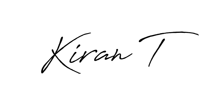 if you are searching for the best signature style for your name Kiran T. so please give up your signature search. here we have designed multiple signature styles  using Antro_Vectra_Bolder. Kiran T signature style 7 images and pictures png