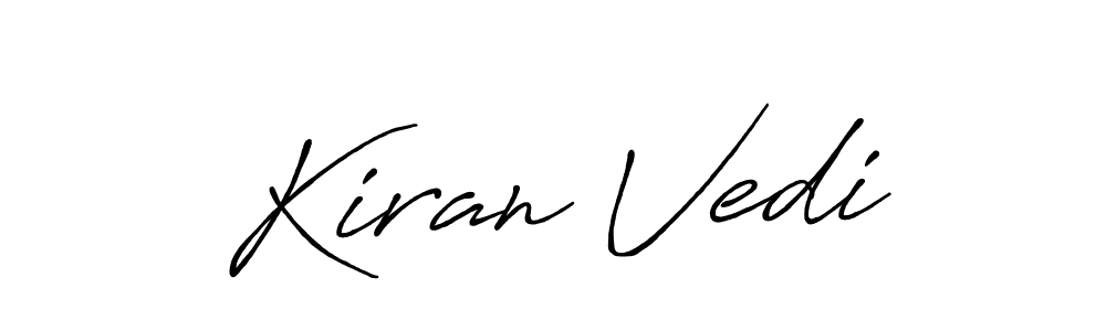 if you are searching for the best signature style for your name Kiran Vedi. so please give up your signature search. here we have designed multiple signature styles  using Antro_Vectra_Bolder. Kiran Vedi signature style 7 images and pictures png