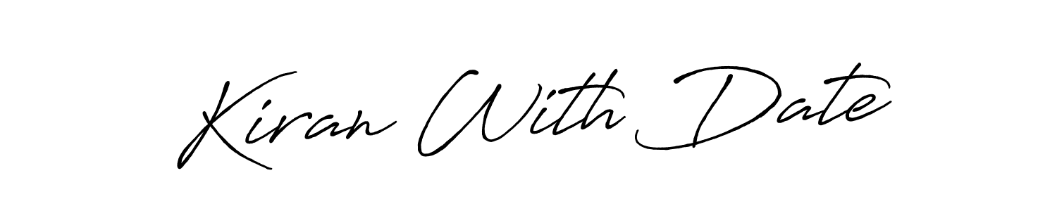 Create a beautiful signature design for name Kiran With Date. With this signature (Antro_Vectra_Bolder) fonts, you can make a handwritten signature for free. Kiran With Date signature style 7 images and pictures png