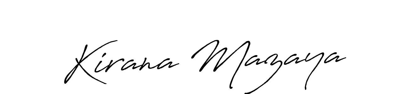 Design your own signature with our free online signature maker. With this signature software, you can create a handwritten (Antro_Vectra_Bolder) signature for name Kirana Mazaya. Kirana Mazaya signature style 7 images and pictures png