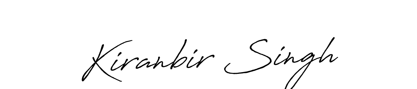 Design your own signature with our free online signature maker. With this signature software, you can create a handwritten (Antro_Vectra_Bolder) signature for name Kiranbir Singh. Kiranbir Singh signature style 7 images and pictures png