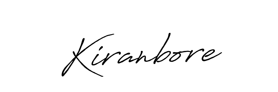 Create a beautiful signature design for name Kiranbore. With this signature (Antro_Vectra_Bolder) fonts, you can make a handwritten signature for free. Kiranbore signature style 7 images and pictures png
