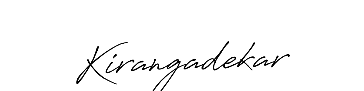 Also You can easily find your signature by using the search form. We will create Kirangadekar name handwritten signature images for you free of cost using Antro_Vectra_Bolder sign style. Kirangadekar signature style 7 images and pictures png