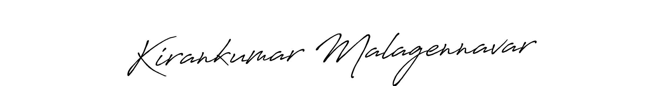 Make a beautiful signature design for name Kirankumar Malagennavar. With this signature (Antro_Vectra_Bolder) style, you can create a handwritten signature for free. Kirankumar Malagennavar signature style 7 images and pictures png