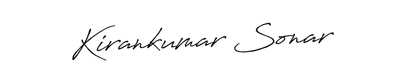 Make a beautiful signature design for name Kirankumar Sonar. With this signature (Antro_Vectra_Bolder) style, you can create a handwritten signature for free. Kirankumar Sonar signature style 7 images and pictures png