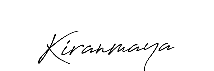 Also You can easily find your signature by using the search form. We will create Kiranmaya name handwritten signature images for you free of cost using Antro_Vectra_Bolder sign style. Kiranmaya signature style 7 images and pictures png