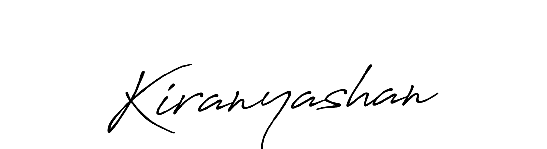 Create a beautiful signature design for name Kiranyashan. With this signature (Antro_Vectra_Bolder) fonts, you can make a handwritten signature for free. Kiranyashan signature style 7 images and pictures png