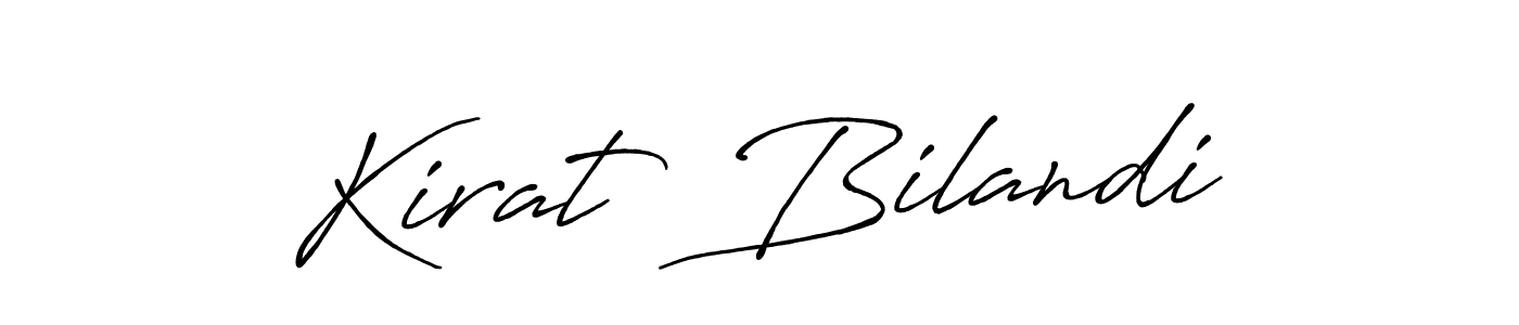 The best way (Antro_Vectra_Bolder) to make a short signature is to pick only two or three words in your name. The name Kirat  Bilandi include a total of six letters. For converting this name. Kirat  Bilandi signature style 7 images and pictures png