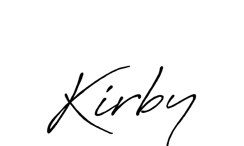 Use a signature maker to create a handwritten signature online. With this signature software, you can design (Antro_Vectra_Bolder) your own signature for name Kirby. Kirby signature style 7 images and pictures png