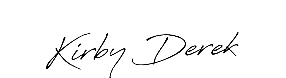 Create a beautiful signature design for name Kirby Derek. With this signature (Antro_Vectra_Bolder) fonts, you can make a handwritten signature for free. Kirby Derek signature style 7 images and pictures png