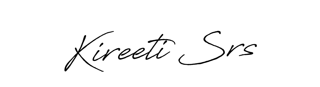 Similarly Antro_Vectra_Bolder is the best handwritten signature design. Signature creator online .You can use it as an online autograph creator for name Kireeti Srs. Kireeti Srs signature style 7 images and pictures png
