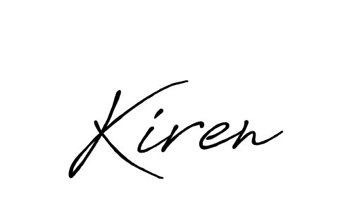 Create a beautiful signature design for name Kiren. With this signature (Antro_Vectra_Bolder) fonts, you can make a handwritten signature for free. Kiren signature style 7 images and pictures png
