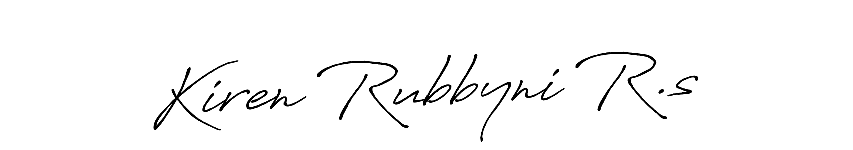 Also You can easily find your signature by using the search form. We will create Kiren Rubbyni R.s name handwritten signature images for you free of cost using Antro_Vectra_Bolder sign style. Kiren Rubbyni R.s signature style 7 images and pictures png