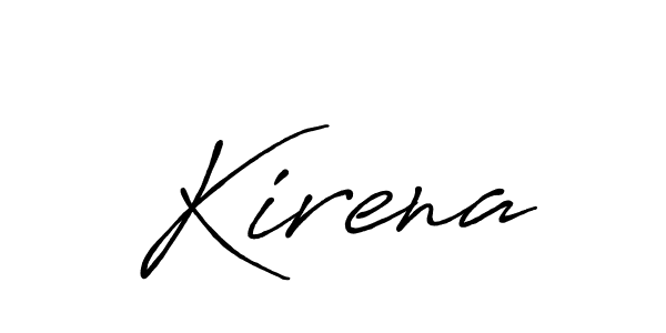 The best way (Antro_Vectra_Bolder) to make a short signature is to pick only two or three words in your name. The name Kirena include a total of six letters. For converting this name. Kirena signature style 7 images and pictures png
