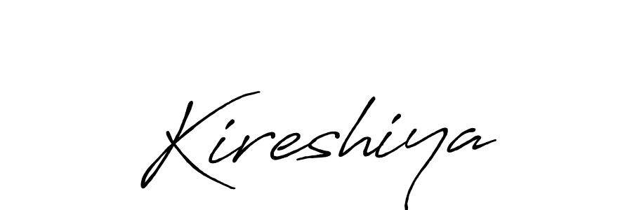 Make a beautiful signature design for name Kireshiya. With this signature (Antro_Vectra_Bolder) style, you can create a handwritten signature for free. Kireshiya signature style 7 images and pictures png