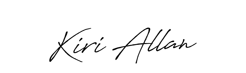 Kiri Allan stylish signature style. Best Handwritten Sign (Antro_Vectra_Bolder) for my name. Handwritten Signature Collection Ideas for my name Kiri Allan. Kiri Allan signature style 7 images and pictures png