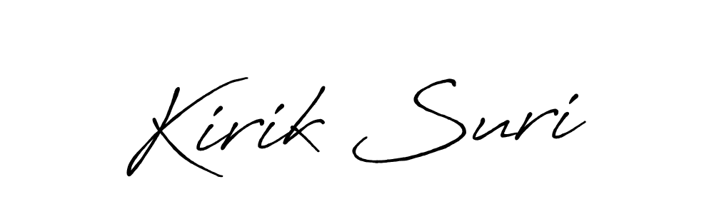 Also You can easily find your signature by using the search form. We will create Kirik Suri name handwritten signature images for you free of cost using Antro_Vectra_Bolder sign style. Kirik Suri signature style 7 images and pictures png