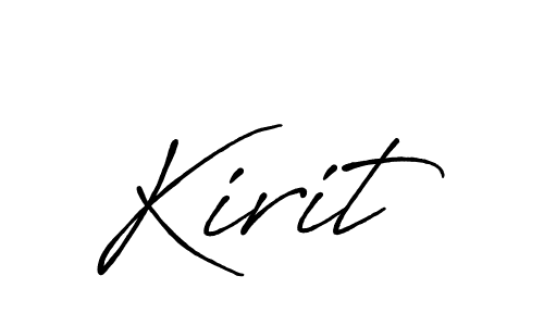 How to make Kirit signature? Antro_Vectra_Bolder is a professional autograph style. Create handwritten signature for Kirit name. Kirit signature style 7 images and pictures png