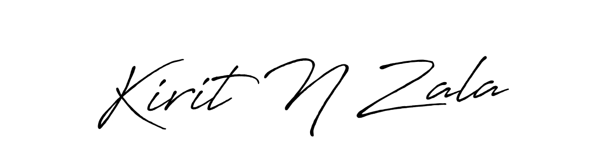 Also You can easily find your signature by using the search form. We will create Kirit N Zala name handwritten signature images for you free of cost using Antro_Vectra_Bolder sign style. Kirit N Zala signature style 7 images and pictures png