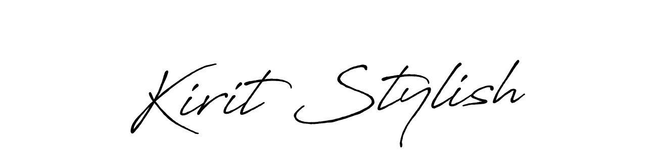 Kirit Stylish stylish signature style. Best Handwritten Sign (Antro_Vectra_Bolder) for my name. Handwritten Signature Collection Ideas for my name Kirit Stylish. Kirit Stylish signature style 7 images and pictures png