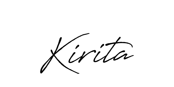 Design your own signature with our free online signature maker. With this signature software, you can create a handwritten (Antro_Vectra_Bolder) signature for name Kirita. Kirita signature style 7 images and pictures png