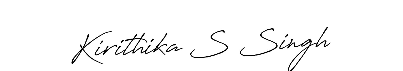 Use a signature maker to create a handwritten signature online. With this signature software, you can design (Antro_Vectra_Bolder) your own signature for name Kirithika S Singh. Kirithika S Singh signature style 7 images and pictures png