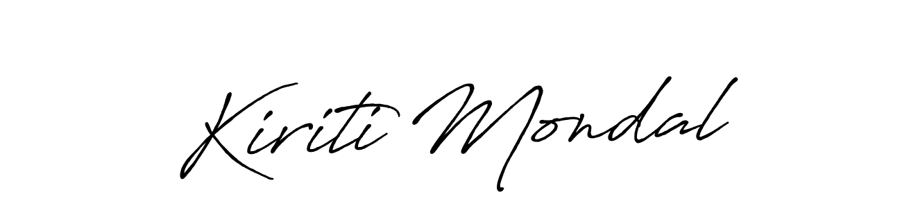 Design your own signature with our free online signature maker. With this signature software, you can create a handwritten (Antro_Vectra_Bolder) signature for name Kiriti Mondal. Kiriti Mondal signature style 7 images and pictures png