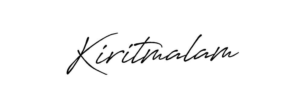 How to make Kiritmalam name signature. Use Antro_Vectra_Bolder style for creating short signs online. This is the latest handwritten sign. Kiritmalam signature style 7 images and pictures png