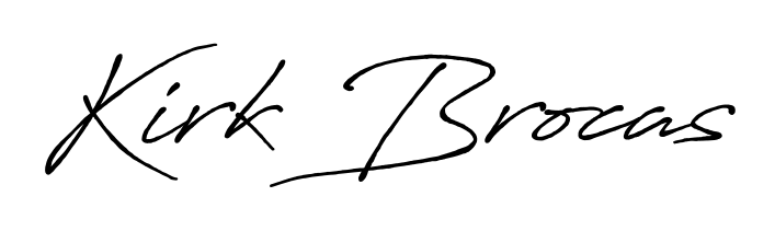 The best way (Antro_Vectra_Bolder) to make a short signature is to pick only two or three words in your name. For converting this name Kirk Brocas. Kirk Brocas signature style 7 images and pictures png