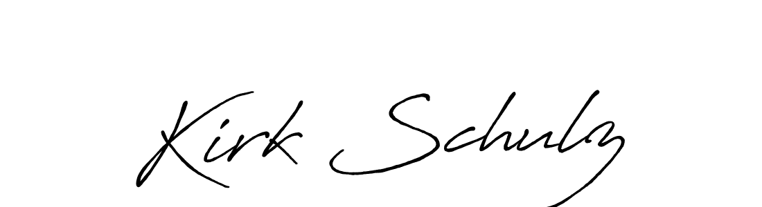 You should practise on your own different ways (Antro_Vectra_Bolder) to write your name (Kirk Schulz) in signature. don't let someone else do it for you. Kirk Schulz signature style 7 images and pictures png