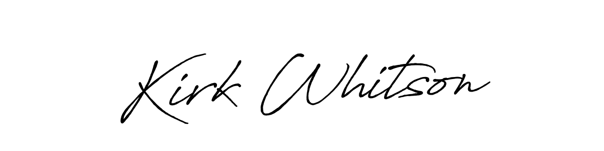 The best way (Antro_Vectra_Bolder) to make a short signature is to pick only two or three words in your name. The name Kirk Whitson include a total of six letters. For converting this name. Kirk Whitson signature style 7 images and pictures png