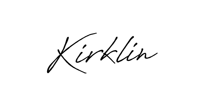 The best way (Antro_Vectra_Bolder) to make a short signature is to pick only two or three words in your name. The name Kirklin include a total of six letters. For converting this name. Kirklin signature style 7 images and pictures png