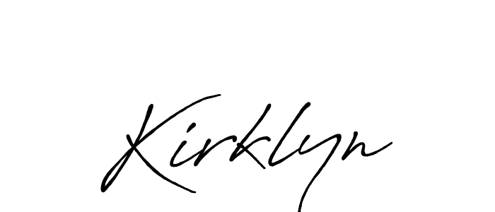 Once you've used our free online signature maker to create your best signature Antro_Vectra_Bolder style, it's time to enjoy all of the benefits that Kirklyn name signing documents. Kirklyn signature style 7 images and pictures png