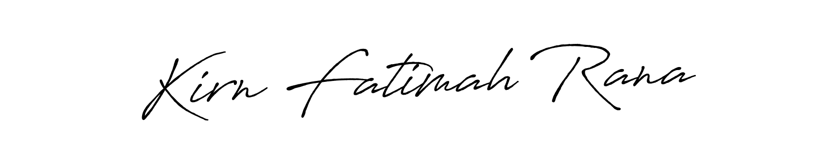 Create a beautiful signature design for name Kirn Fatimah Rana. With this signature (Antro_Vectra_Bolder) fonts, you can make a handwritten signature for free. Kirn Fatimah Rana signature style 7 images and pictures png