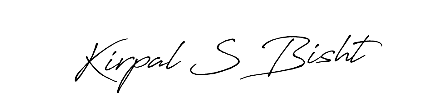 How to make Kirpal S Bisht name signature. Use Antro_Vectra_Bolder style for creating short signs online. This is the latest handwritten sign. Kirpal S Bisht signature style 7 images and pictures png