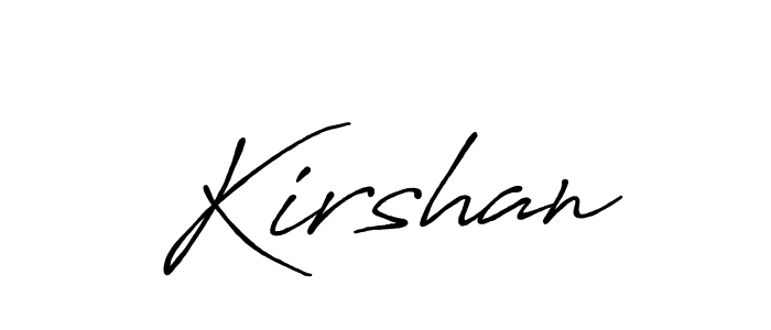 The best way (Antro_Vectra_Bolder) to make a short signature is to pick only two or three words in your name. The name Kirshan include a total of six letters. For converting this name. Kirshan signature style 7 images and pictures png