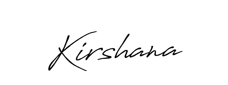 Make a beautiful signature design for name Kirshana. With this signature (Antro_Vectra_Bolder) style, you can create a handwritten signature for free. Kirshana signature style 7 images and pictures png
