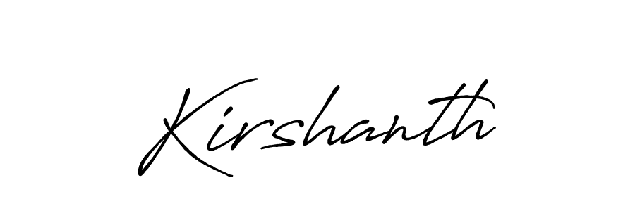 Make a beautiful signature design for name Kirshanth. With this signature (Antro_Vectra_Bolder) style, you can create a handwritten signature for free. Kirshanth signature style 7 images and pictures png