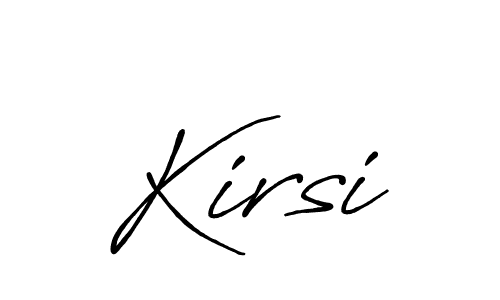 Design your own signature with our free online signature maker. With this signature software, you can create a handwritten (Antro_Vectra_Bolder) signature for name Kirsi. Kirsi signature style 7 images and pictures png