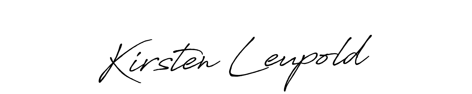 How to make Kirsten Leupold name signature. Use Antro_Vectra_Bolder style for creating short signs online. This is the latest handwritten sign. Kirsten Leupold signature style 7 images and pictures png