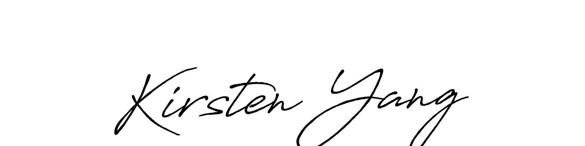 Antro_Vectra_Bolder is a professional signature style that is perfect for those who want to add a touch of class to their signature. It is also a great choice for those who want to make their signature more unique. Get Kirsten Yang name to fancy signature for free. Kirsten Yang signature style 7 images and pictures png