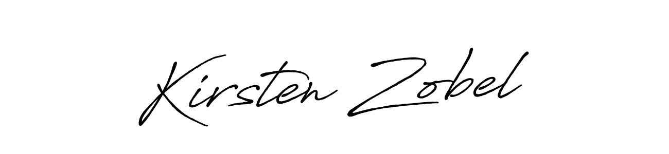 Create a beautiful signature design for name Kirsten Zobel. With this signature (Antro_Vectra_Bolder) fonts, you can make a handwritten signature for free. Kirsten Zobel signature style 7 images and pictures png