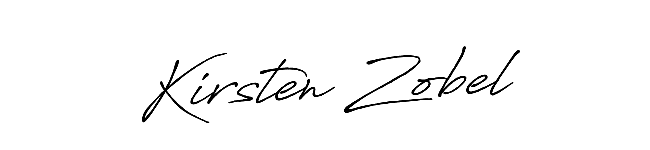 Design your own signature with our free online signature maker. With this signature software, you can create a handwritten (Antro_Vectra_Bolder) signature for name Kirsten Zobel. Kirsten Zobel signature style 7 images and pictures png
