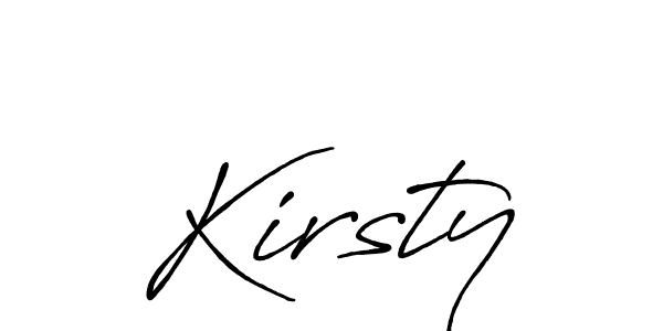 The best way (Antro_Vectra_Bolder) to make a short signature is to pick only two or three words in your name. The name Kirsty include a total of six letters. For converting this name. Kirsty signature style 7 images and pictures png